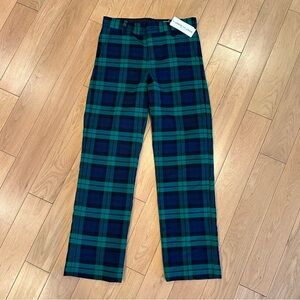 Janie and Jack Tartan Green and Blue Plaid Pants NWT Size 10